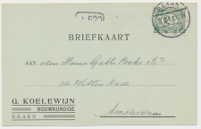 Firma briefkaart Baarn 1911 - Bouwkundige