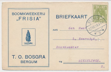 Firma briefkaart Bergum 1918 - Boomkwekerij