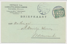 Firma briefkaart Coevorden 1911 - Aardappelmeelfabriek