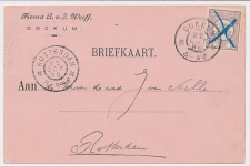 Firma briefkaart Dokkum 1896 - Firma v.d. Werff