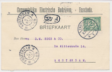 Firma briefkaart Enschede 1910 - Gem. Electrische Bedrijven     