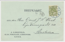 Firma briefkaart Goes 1916 - Glas - Porcelein - Aardewerk