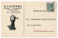 Firma briefkaart Groningen 1929 - Machinefabriek