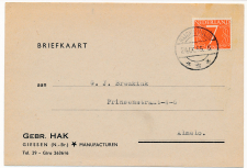 Firma briefkaart Giessen 1955 - Manufacturen 