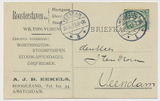 Firma briefkaart Hoogezand 1911 - Stoompompen - Drijfriemen etc.