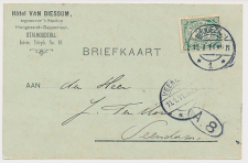 Firma briefkaart Hoogezand 1911 - Hotel van Biesum -Stalhouderij