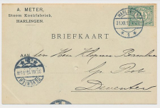 Firma briefkaart Harlingen 1915 - Stoom Koekfabriek