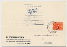 Firma briefkaart Haps 1953 - Levensmiddelen - Suikerwerken