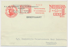 Firma briefkaart Helmond 1943 - Katoenfabrieken