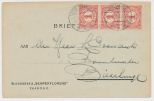 Firma briefkaart Zaandijk 1919 - Bloemisterij