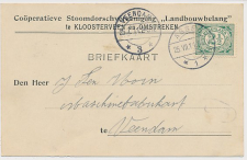 Firma briefkaart Kloosterveen 1911 - Stoomdorschvereniging
