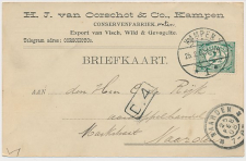 Firma briefkaart Kampen 1908 - Conservenfabriek - Vis - Wild