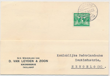 Firma briefkaart Krommenie 1942 - Weverijen