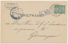Firma briefkaart Numansdorp 1910 - Beurtschipper