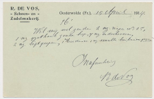 Firma briefkaart Oosterwolde 1914 - Schoen- Zadelmakerij