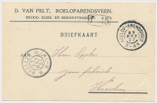 Firma briefkaart Roelofarendsveen 1907 - Brood- Beschuitbakker