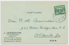 Firma briefkaart Sassenheim 1928 - Bloembollen
