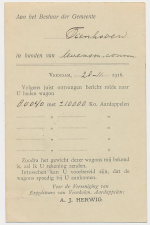 Firma briefkaart Veendam 1916 - Expediteur Aardappelen