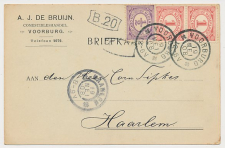 Firma briefkaart Voorburg 1908 - Comestibleshandel 
