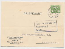 Firma briefkaart Velsen 1939 - Plaatwellerij