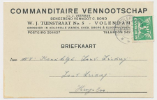 Firma briefkaart Volendam 1943 - Grossier - Koloniale waren