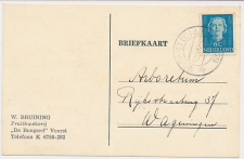 Firma briefkaart Voorst 1952 - Fruitkwekerij