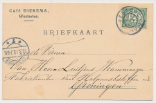 Firma briefkaart Westerlee 1907 - Cafe Diekema