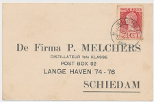 Firma briefkaart Wijchen 1925 - Melchers Schiedam Distillateur