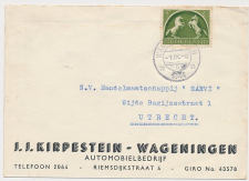 Firma briefkaart Wageningen 1944 - Automobielbedrijf