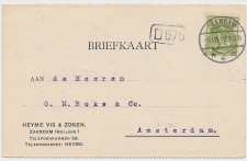Firma briefkaart Zaandam 1917 - Heyme Vis en Zonen
