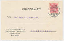 Firma briefkaart Zaandam 1920 - Rijstpellerij - Cacao - Meel