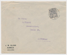 Firma envelop Almelo 1921 - J.W. Olink