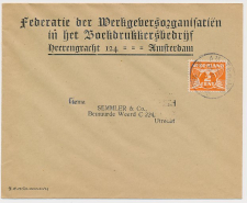 Firma envelop Amsterdam 1927 -Werkgeversorganisatie Boekdrukkers