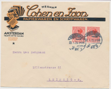 Firma envelop Amsterdam 1925 - Papierwaren - Schrijfwaren