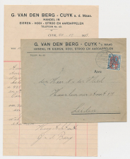 Envelop / Brief Cuyk 1923 - Eieren - Hooi - Stroo - Aardappelen