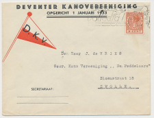 Envelop Deventer  1936 - D.K.V. Kanovereeniging