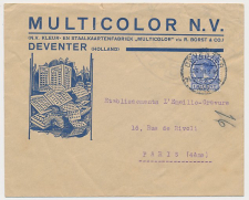Firma envelop Deventer 1932 - Kleur- Staalkaartenfabriek
