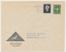 Firma envelop Groningen  1948 - Postzegelhandel
