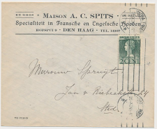 Firma envelop Den Haag 1924 - Fransche en Engelsche Hoeden