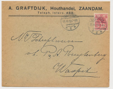 Firma envelop Zaandam 1918 - Houthandel
