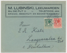 Firma envelop Leeuwarden 1927 - Brood- Beschuit- Banketbakkerij
