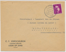 Firma envelop Loon op Zand 1946 - Lederfabriek