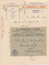 Envelop / Brief Leiden 1921 - Smederij - Rijwielhandel ( z.o.z.)