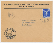 Firma envelop Mook 1935 - Kapokfabriek De Zwaan