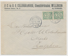 Firma envelop Millingen 1910 - Steenfabrikanten