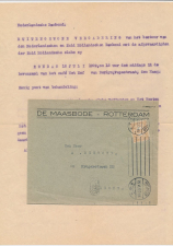 Envelop / Brief Rotterdam 1922 - De Maasbode - Ned. Dambond     