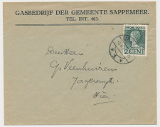 Envelop Gemeente Sappemeer 1924 - Gasbedrijf