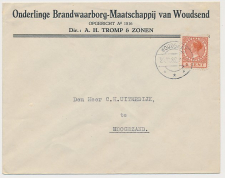 Firma envelop Woudsend 1932 - Ond. Brandwaarborg Maatschappij