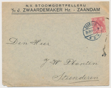 Firma envelop Zaandam 1914 - Stoomgortpellerij