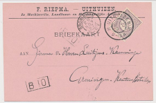 Firma briefkaart Uithuizen 1897 -Machinerien - Landbouwartikelen